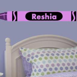 Crayon Name Wall Decal Custom Nursery Sticker - thumbnail 2