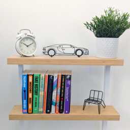 Luxury Hypercar - Plastic Line Style Sculpture Home Decoration/Decor Wall Art Gift Black Printinghive - thumbnail 2