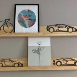 Luxury Hypercar - Plastic Line Style Sculpture Home Decoration/Decor Wall Art Gift Black Printinghive - thumbnail 3
