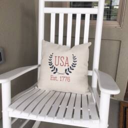 Usa Patriotic Linen Pillow Cover Farmhouse 4Th Of July Decor - thumbnail 2