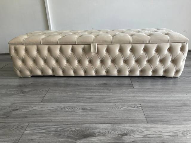 Handmade Large Footstool , Coffee Table Puffy 3Ft, 4Ft, 4Ft6, 5Ft, 6Ft - image 1