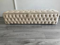 Handmade Large Footstool , Coffee Table Puffy 3Ft, 4Ft, 4Ft6, 5Ft, 6Ft - thumbnail 1