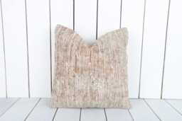 Turkish Kilim Pillow Cover 14x14 Boho Throw - thumbnail 1