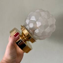 Vintage Art Deco Globe Wall Or Ceiling Light in Frosted Glass - thumbnail 2