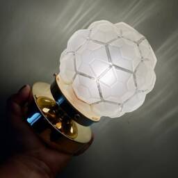 Vintage Art Deco Globe Wall Or Ceiling Light in Frosted Glass - thumbnail 3
