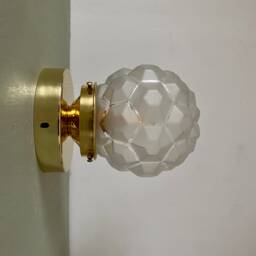 Vintage Art Deco Globe Wall Or Ceiling Light in Frosted Glass - thumbnail 1