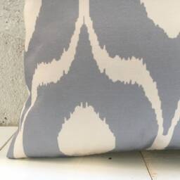 Silk Ikat Lumbar Pillow Cover, Handwoven Decorative Cushion - 16x24 - thumbnail 3