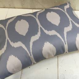 Silk Ikat Lumbar Pillow Cover, Handwoven Decorative Cushion - 16x24 - thumbnail 4