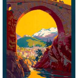 Amelie Les Bains Poster Vintage Pyrenees Travel Print - thumbnail 2