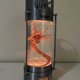 Alien Facehugger Stasis Tube Lamp Led Remote Control 16 Colour - thumbnail 4