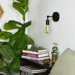 Custom Modern Knob Hinge Wall Sconce - Fixture Vanity Light Bathroom Kitchen Restaurant Small Lamp Nickel Silver & Black - thumbnail 2