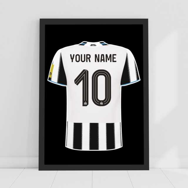 Newcastle United Fc Print - 25-26 Personalised Shirt Design Poster Football Wall Art - image 1