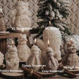 Handmade Snowman Candle Collection - Winter Holiday Decor Christmas Gift Idea - thumbnail 3