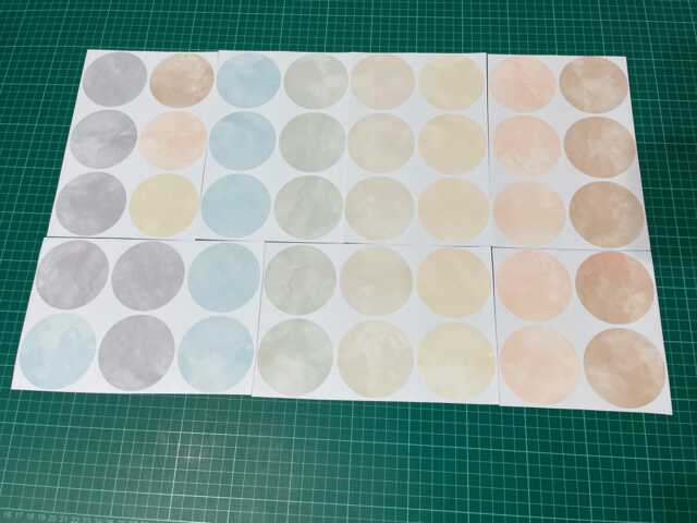 Pack Of 40 Watercolour Neutral Circle Wall Stickers - 7 cm Soft Pastel Polka Dots, Nursery, Playroom Boho Decals - image 1