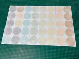 Pack Of 40 Watercolour Neutral Circle Wall Stickers - 7 cm Soft Pastel Polka Dots, Nursery, Playroom Boho Decals - thumbnail 1