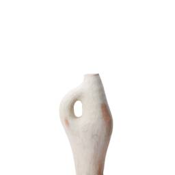 Mid-Season Sale Moroccan Unglazed, Raw Tamegroute Ceramics, Large Abstract Ecru Jug Sculpture, Craftsmanship, Home Decor - thumbnail 3