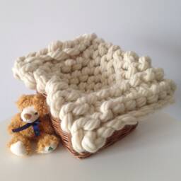 Chunky Knit Blanket Baby Prop For Photography Newborn Wool Layering - thumbnail 3