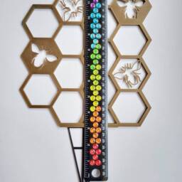 Honeybee Hexagon Houseplant Trellis, Plant Support, 3D Printed, For Indoor Houseplants - thumbnail 3