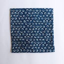 Indigo Polka Dot Blockprint Cushion No Chemicals, Natural Handmade Cushion, Cotton Cushion Cover, Stripe Made in India - thumbnail 3
