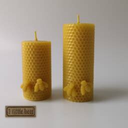 Set Of 2 Beeswax Candles - Gift For Friend Sister Mum Grandma New Home Christmas Decoration -Eco Friendly Handmade Decor - thumbnail 3