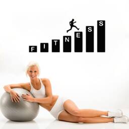 Fitness Wall Decal Motivational Gym Decor T742 - thumbnail 1