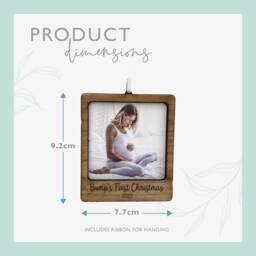Personalised Bump's First Christmas - Bumps Bauble Photo Pregnancy Announcement Grandparent Gift - thumbnail 2