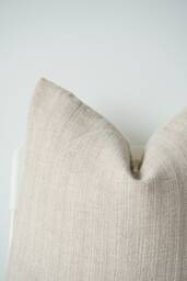 Neutral Hmong Textile Pillow Cover, Natural Dyed Batik - 20x20 - thumbnail 1