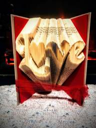 Love Folded Book - Paper Anniversary Boyfriend Girlfriend Valentine's Day Christmas Mother's Day Fathers - thumbnail 1