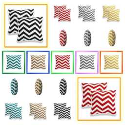 One Personalised Cushion Cover Pillowcase 45x45cm Living Room Home Decor Sofa Modern Art Cotton Chevron Case 18x18 - thumbnail 2