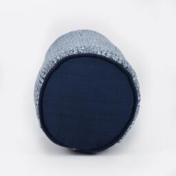 Hmong Indigo Batik Bolster Pillow, Handwoven Hill Tribe Cushion - thumbnail 3