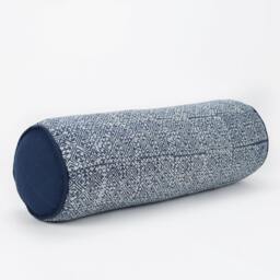 Hmong Indigo Batik Bolster Pillow, Handwoven Hill Tribe Cushion - thumbnail 2