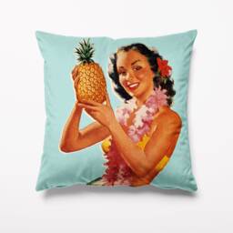 Tiki Pineapple Lady Garden Cushion - Waterproof Outdoor Water Resistant Cushions Pillows 18 - thumbnail 1