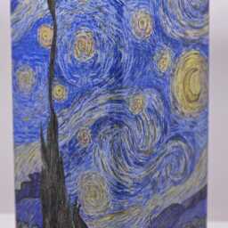 starry Night - Van Gogh Glass Table Lamp Design Home Decor Bedside Light Gift - thumbnail 3