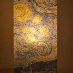 starry Night - Van Gogh Glass Table Lamp Design Home Decor Bedside Light Gift - thumbnail 4
