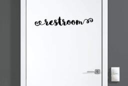 Restroom Decal/sticker Room Door Art Or Wall Vinyl Funny Gorgeous Glamorous Gift - thumbnail 1