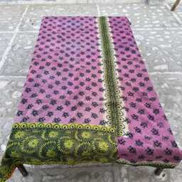 Vintage Patchwork Reversible Kantha Quilt Handmade Block Print Cotton Bedspread Throw Blanket - thumbnail 4