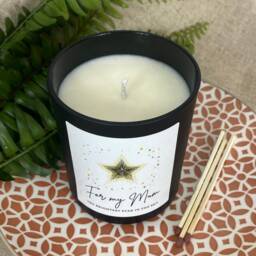 Mum Bereavement With Sympathy Candle - Remembrance - Memoriam Brightest Star in The Sky For My Mom Mother Matt Black Glass Jar - thumbnail 2