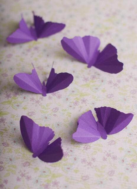 Purple Butterfly Baby Shower, Nursery, Party Decorations, 3D Wall Butterflies, Ultraviolet - image 1