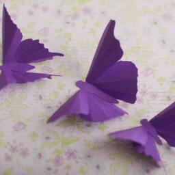 Purple Butterfly Baby Shower, Nursery, Party Decorations, 3D Wall Butterflies, Ultraviolet - thumbnail 3