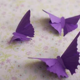 Purple Butterfly Baby Shower, Nursery, Party Decorations, 3D Wall Butterflies, Ultraviolet - thumbnail 2