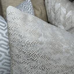 "Zara Luxury Textured Cushion Cover, Pillow Throw Cover- Beige Champagne Ivory Designer Fabric Double Sided - Size 12"" X 20" - thumbnail 3