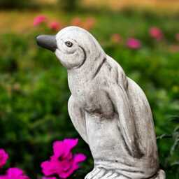 Concrete Penguin Statue Curious Bird Figurine Stone Arctic Animal Sculpture Cement Garden Ornament Outdoor Yard Decor Handmade Gift - thumbnail 3