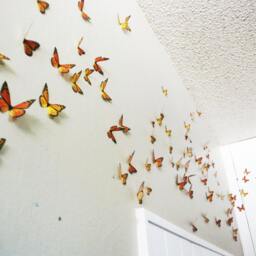 Monarch Butterflies 3D Wall Art - Set Of 100 - thumbnail 3