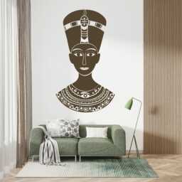 Nefertiti Wall Decal Egyptian Decor, Ancient Gods Vinyl Sticker 2677 - thumbnail 1