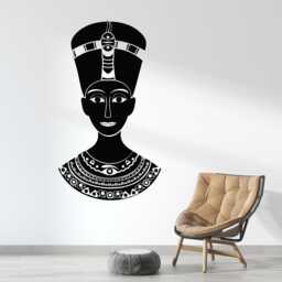 Nefertiti Wall Decal Egyptian Decor, Ancient Gods Vinyl Sticker 2677 - thumbnail 2