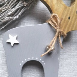 Reindeer Christmas Decoration, Wooden Gift, Rudolph Rustic Decor, Hygge Home - thumbnail 3