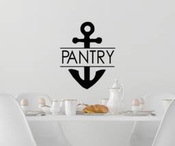 Pantry Decal, Wall Kitchen Beach Lake House Decor, Door Decals, Anchor Decal, Boat Decals - thumbnail 1