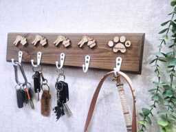 Personalised Chunky Key & Leash Hanger, Dog Lead Hook, Tidy, Hook
