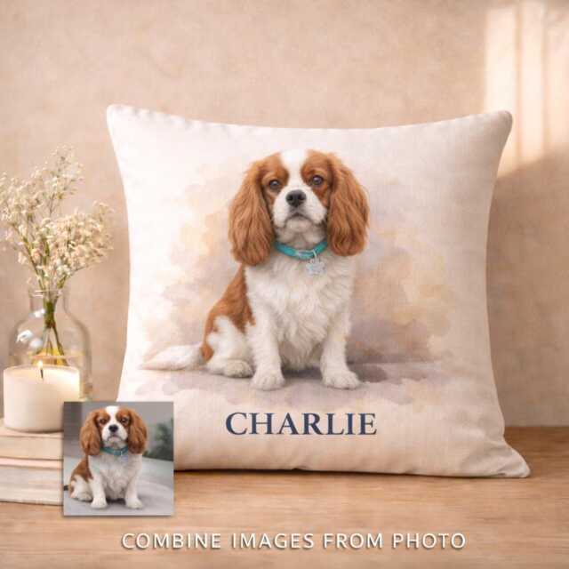 Custom Dog Pillow Personalized Pet Cat Cover Memorial Loss Gift Lovers - image 1