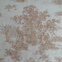 Beige Brown Toile Pillow Cover, French Style Decor Cushion Cover, Custom Sizes - thumbnail 2